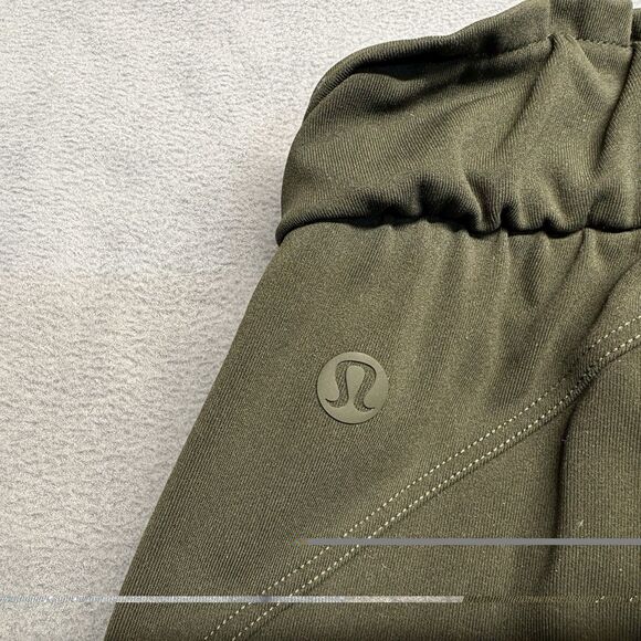 Lululemon Size 14 Keep Moving Pant 7/8 High Rise Green Paperbag Elastic Waist - Picture 5 of 11